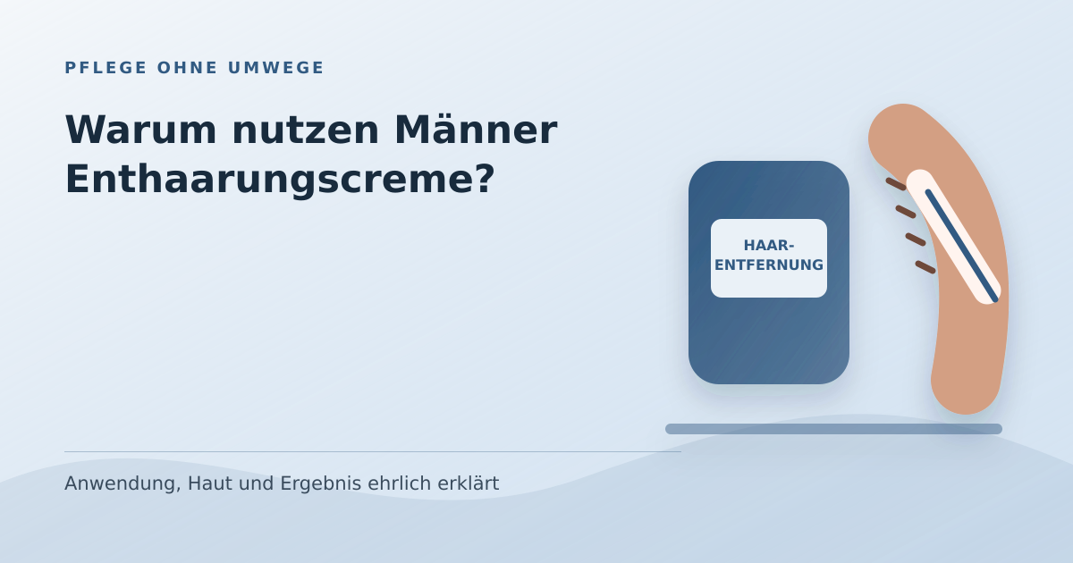 Illustration: Warum nutzen Männer Enthaarungscreme?